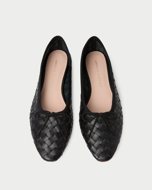 Landry Black Woven Ballet Flat | Loeffler Randall Women