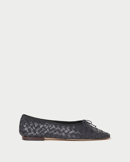 Landry Black Woven Ballet Flat | Loeffler Randall Women