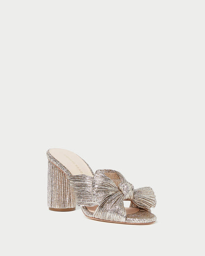Penny Champagne Pleated Bow Heel | Loeffler Randall Women