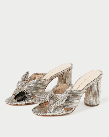 Penny Champagne Pleated Bow Heel | Loeffler Randall Women