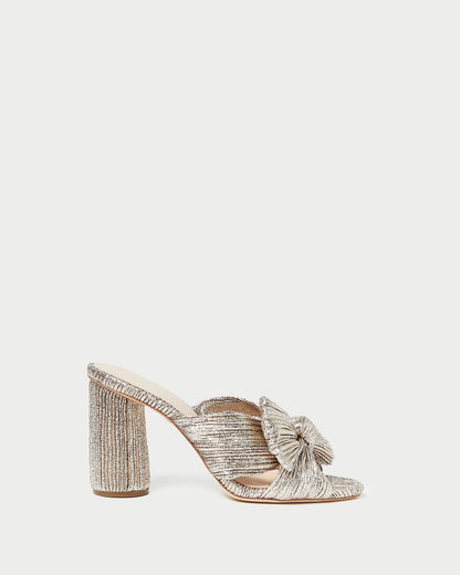 Penny Champagne Pleated Bow Heel | Loeffler Randall Women