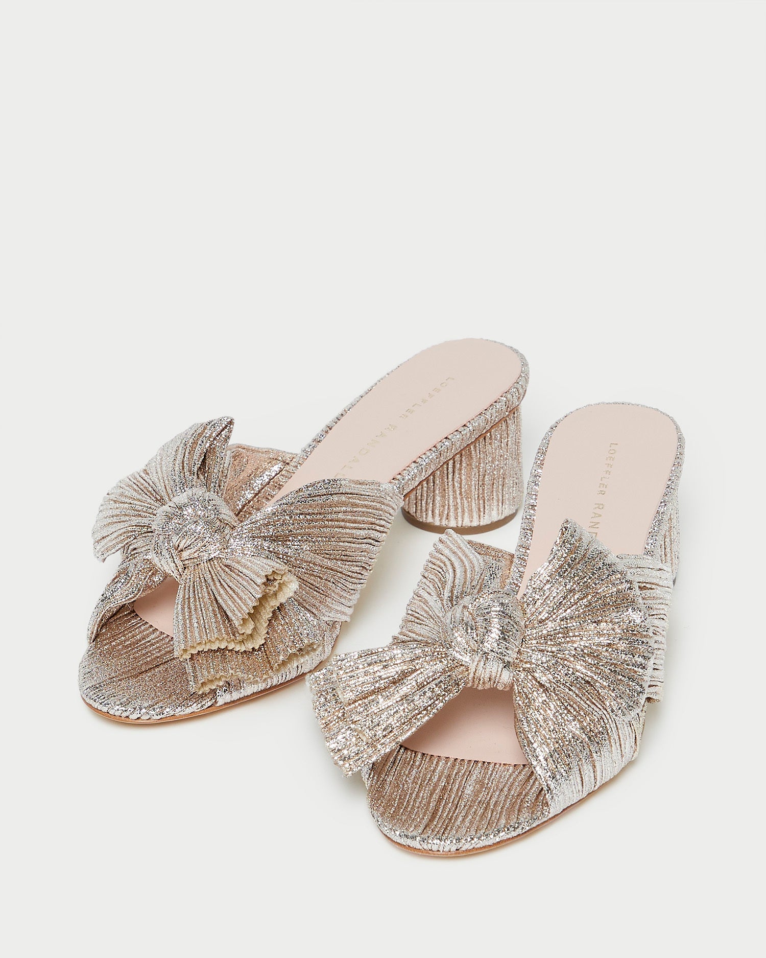 Emilia Champagne Pleated Bow Heel | Loeffler Randall Women