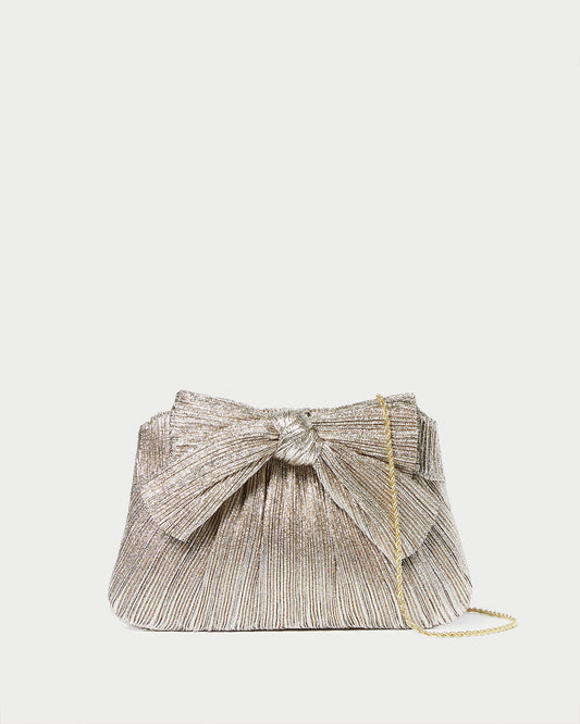 Rayne Champagne Bow Clutch | Loeffler Randall Women