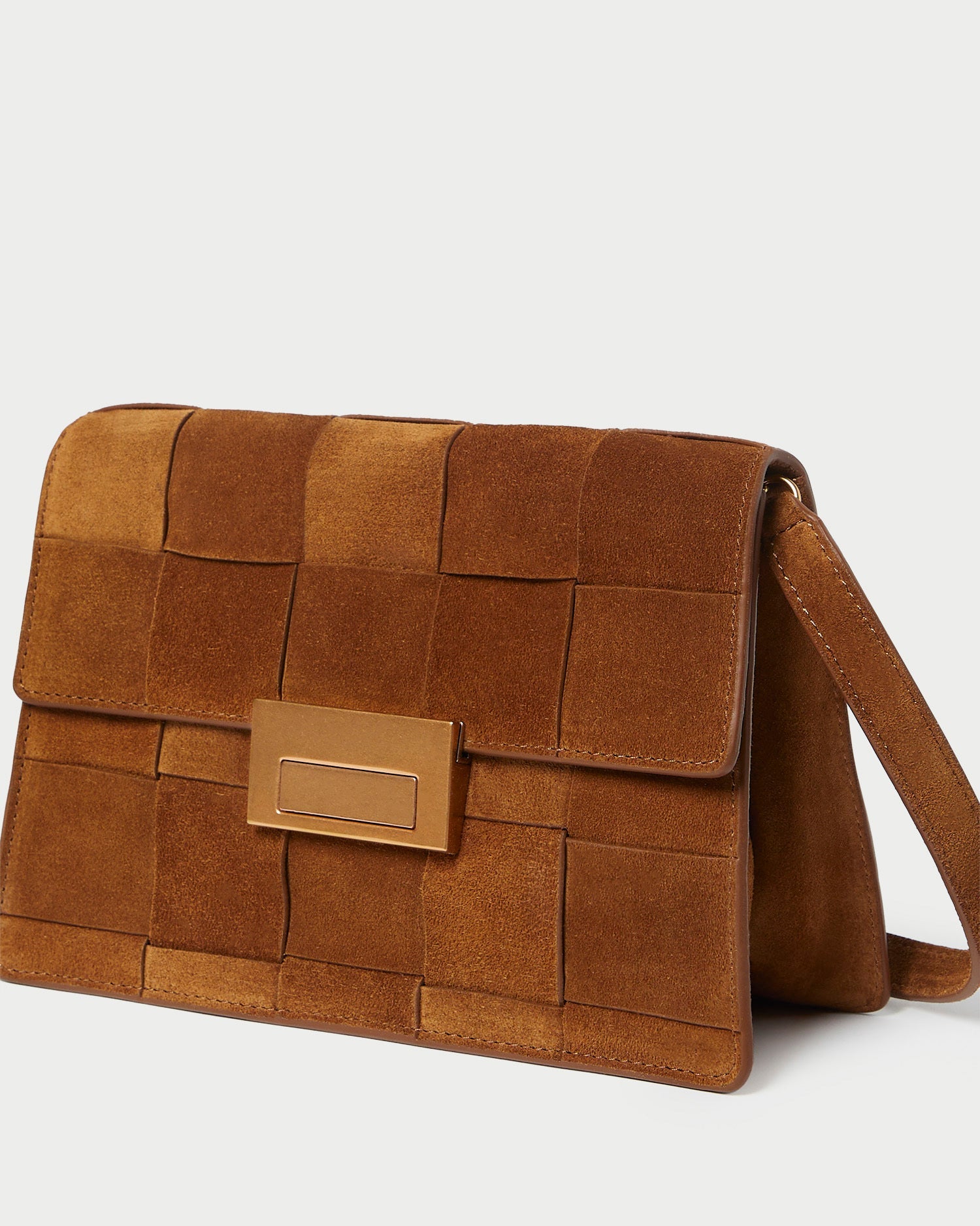 Delphine Cacao Suede Shoulder Bag | Loeffler Randall Women