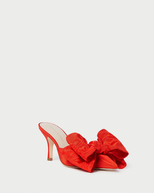 Margot Red Moiré Bow Mule | Loeffler Randall Women