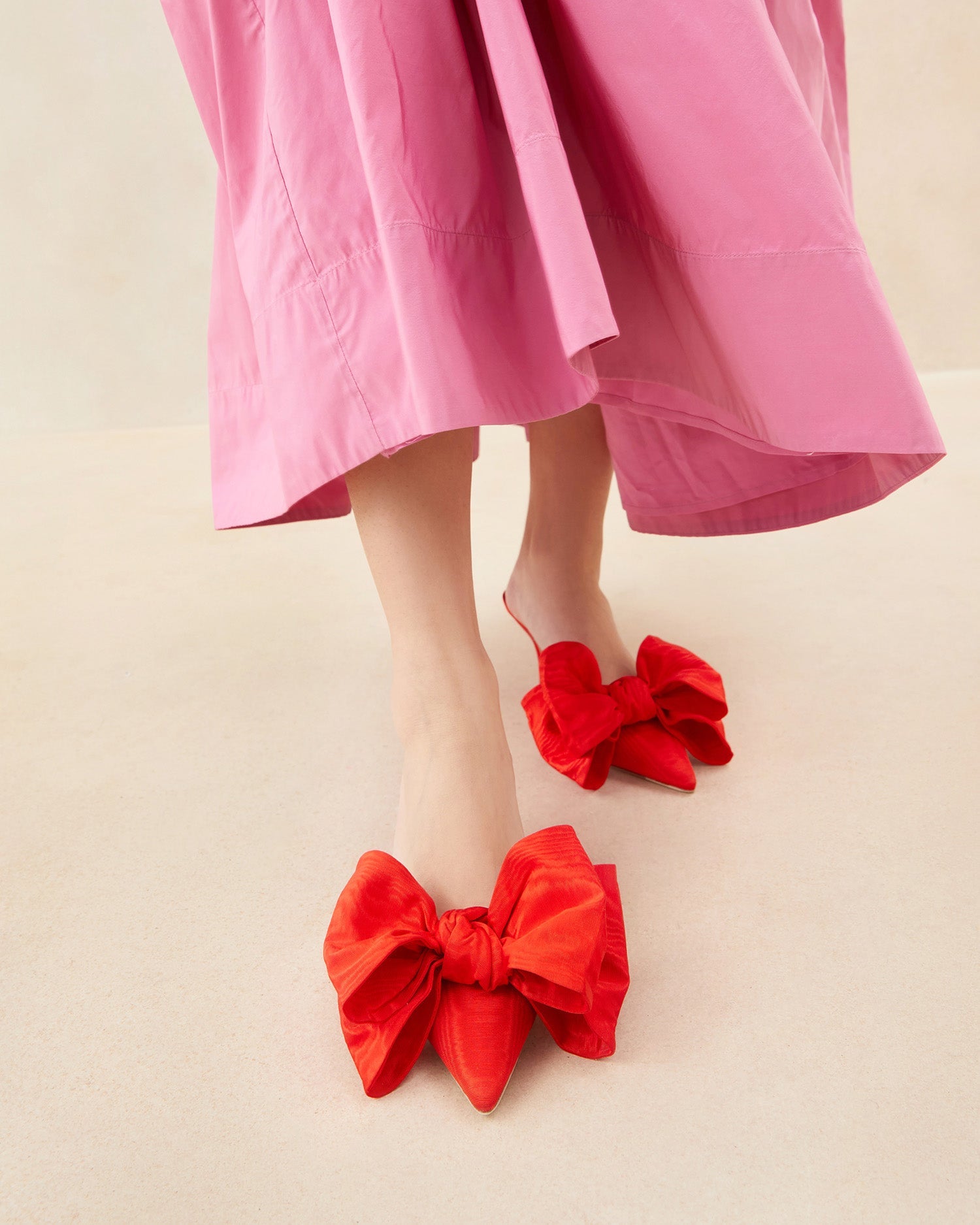 Margot Red Moiré Bow Mule | Loeffler Randall Women