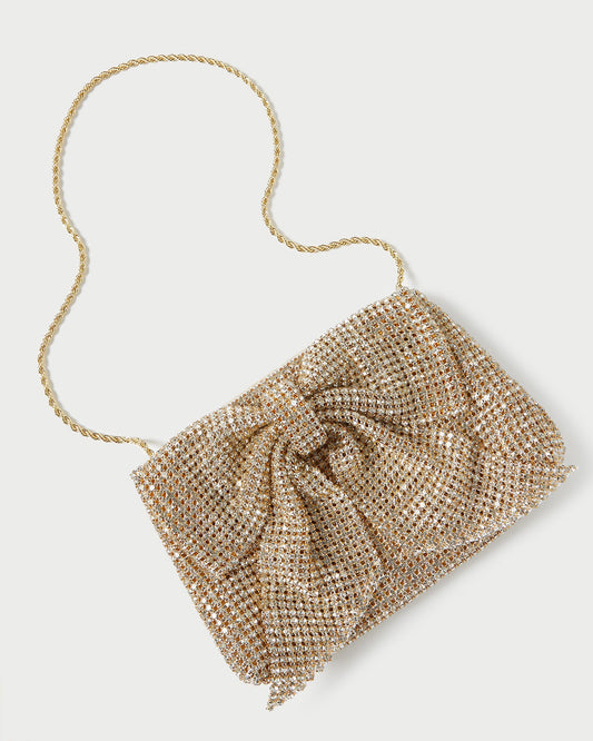 Jolene Gold Diamanté Bow Clutch | Loeffler Randall Women