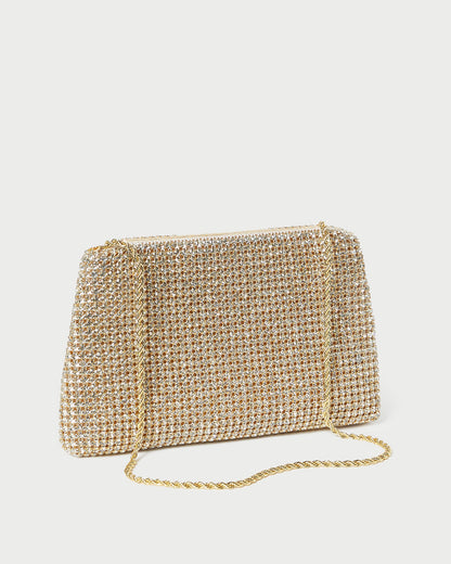 Jolene Gold Diamanté Bow Clutch | Loeffler Randall Women