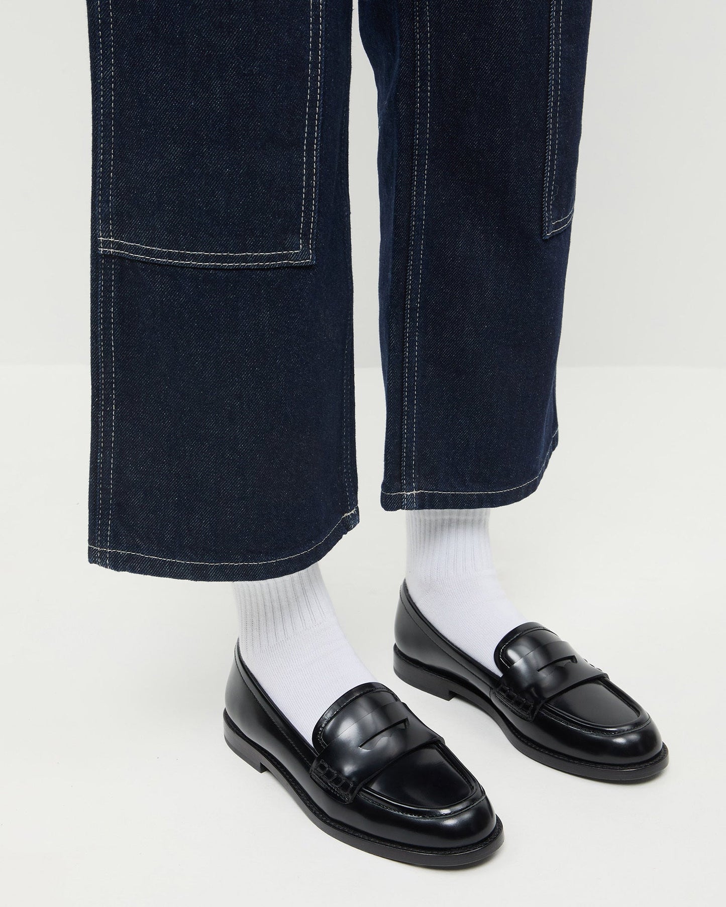 Rachel Black Leather Loafer | Loeffler Randall Women