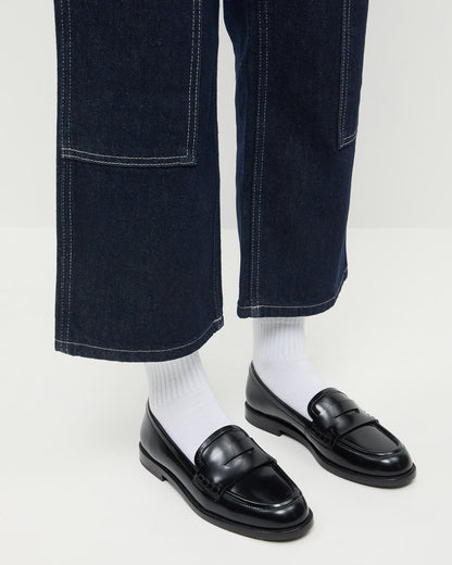 Rachel Black Leather Loafer | Loeffler Randall Women