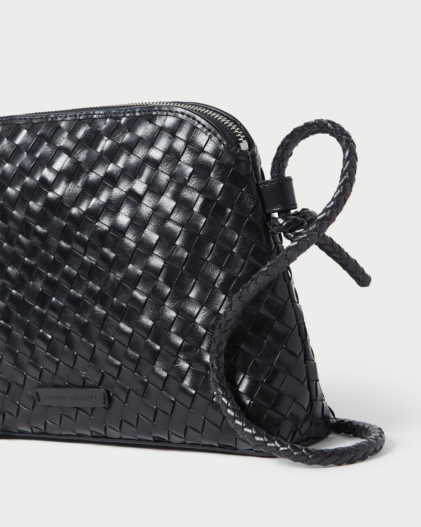 Mallory Black Woven Leather Crossbody | Loeffler Randall Women