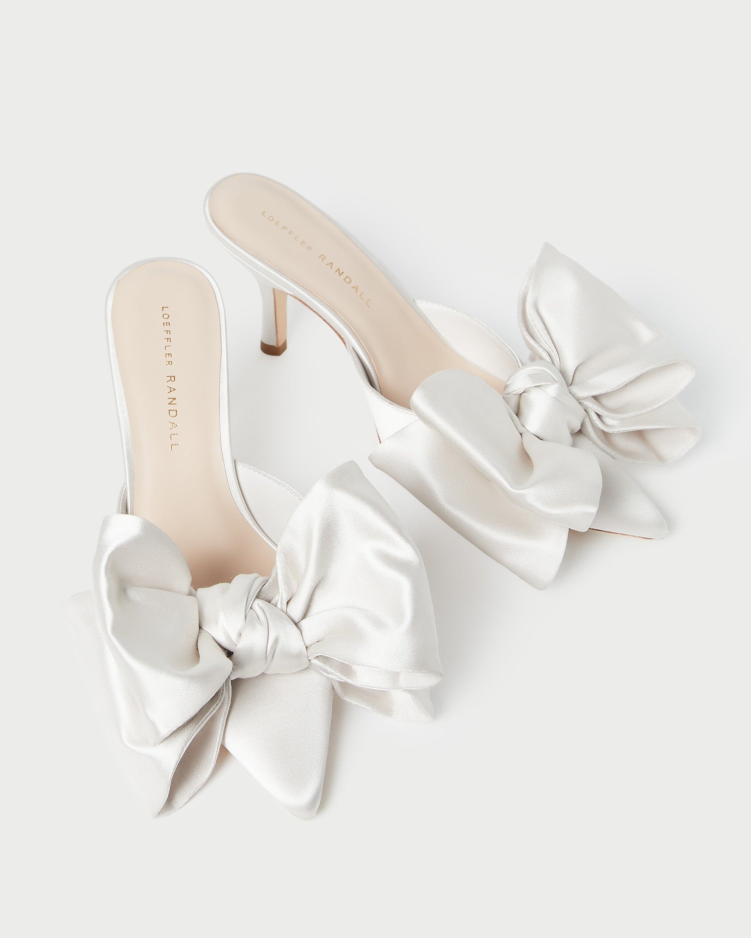 Margot Cream Satin Bow Mule | Loeffler Randall Women