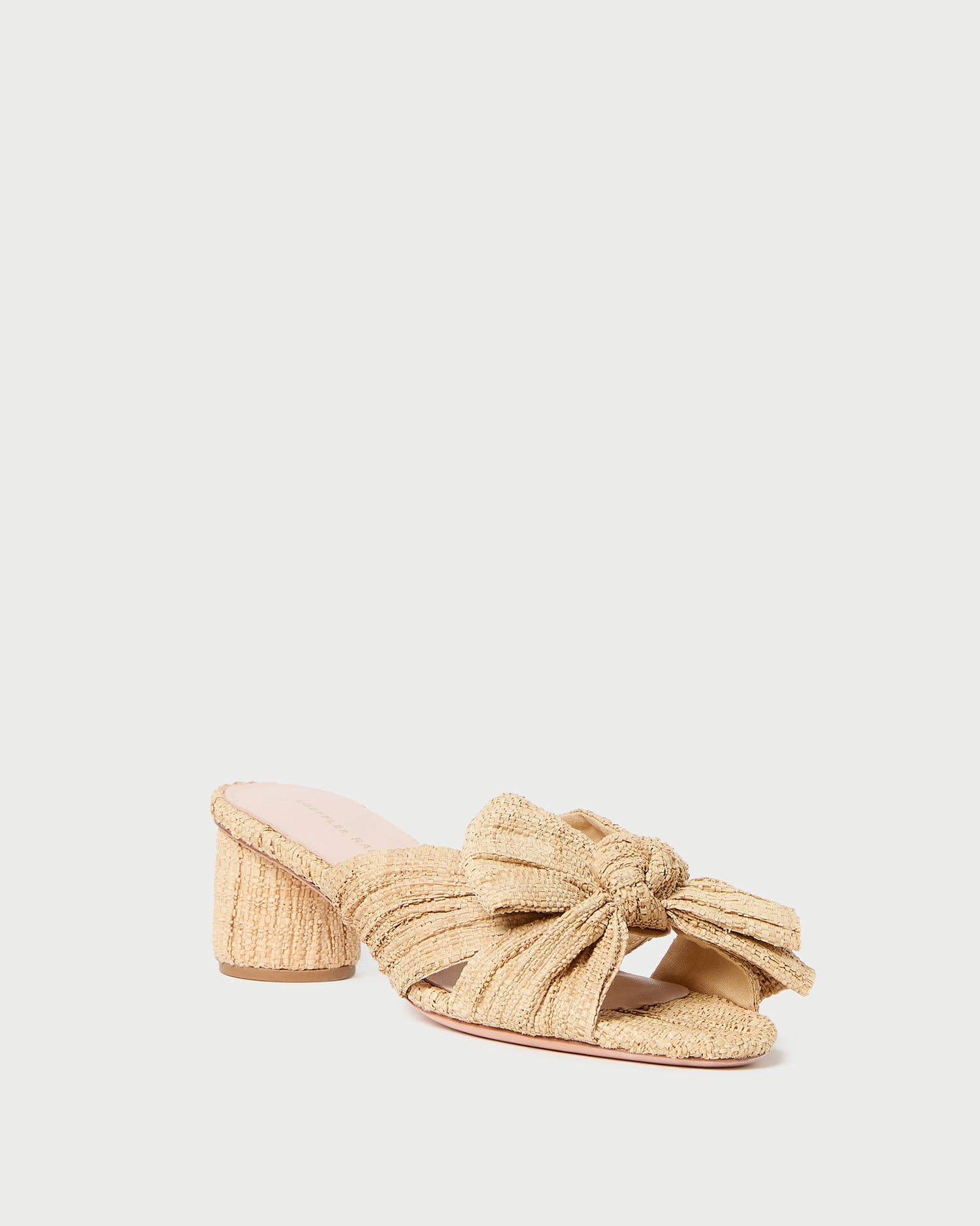 Emilia Natural Pleated Bow Heel | Loeffler Randall Women