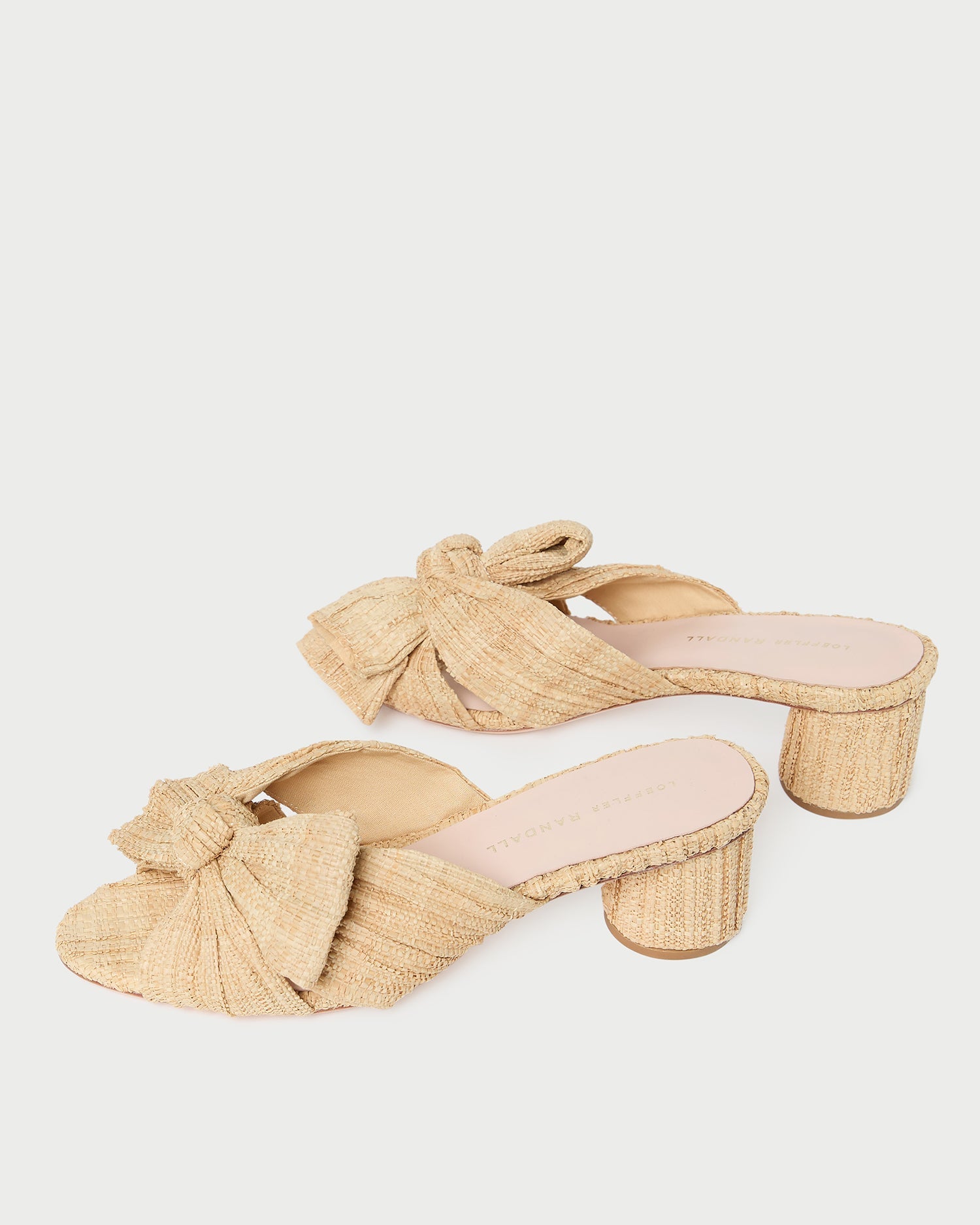 Emilia Natural Pleated Bow Heel | Loeffler Randall Women