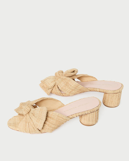 Emilia Natural Pleated Bow Heel | Loeffler Randall Women