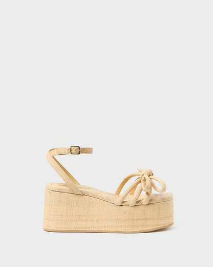 Hudson Natural Raffia Platform Sandal | Loeffler Randall Women