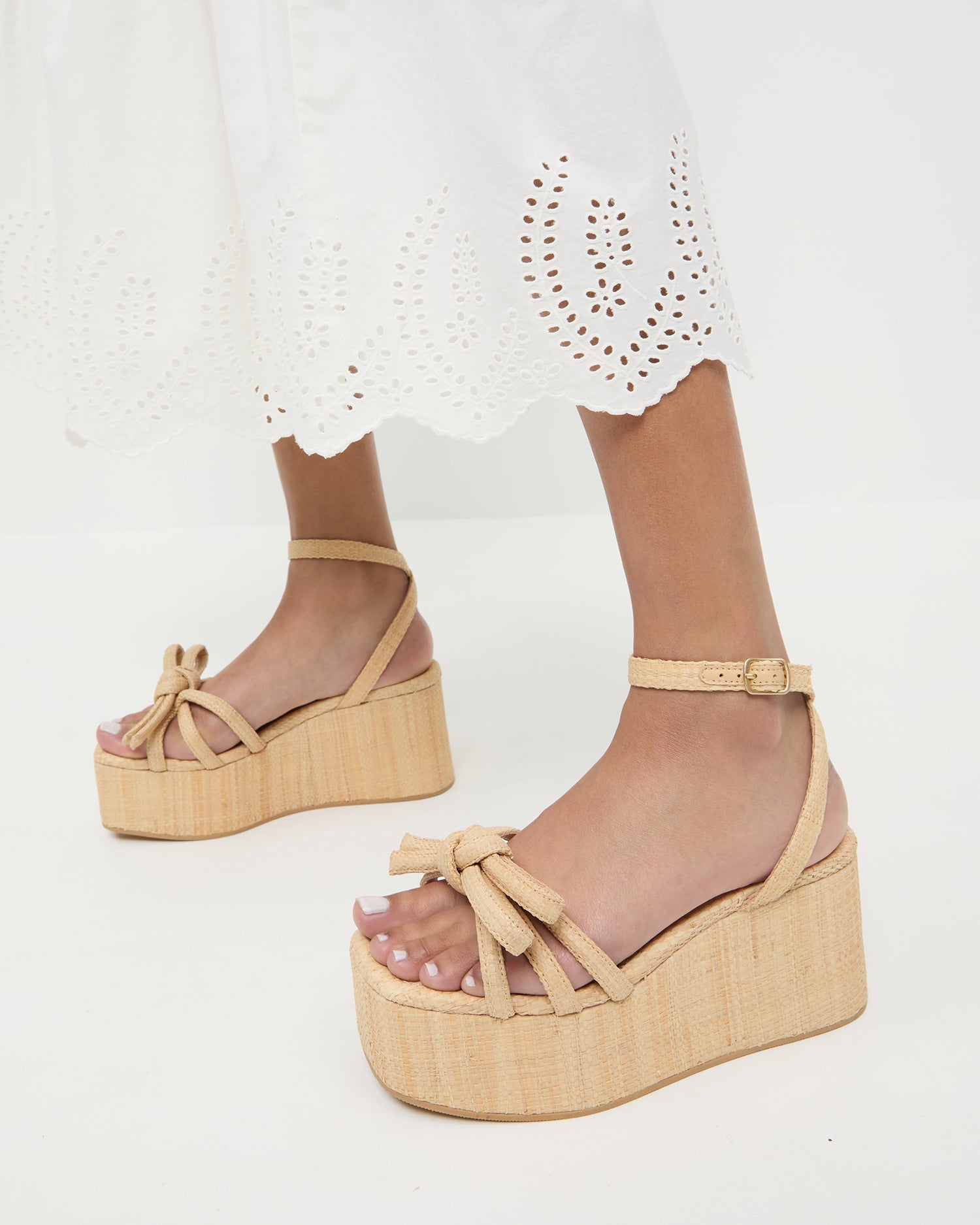Hudson Natural Raffia Platform Sandal | Loeffler Randall Women