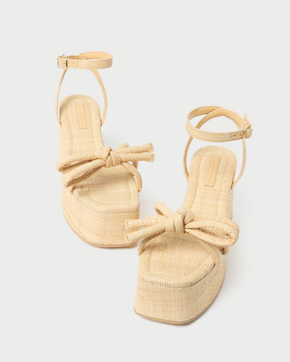 Hudson Natural Raffia Platform Sandal | Loeffler Randall Women