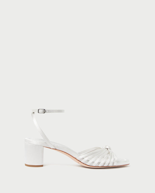 Olivia Cream Knot Mid-Heel Sandal | Loeffler Randall Women