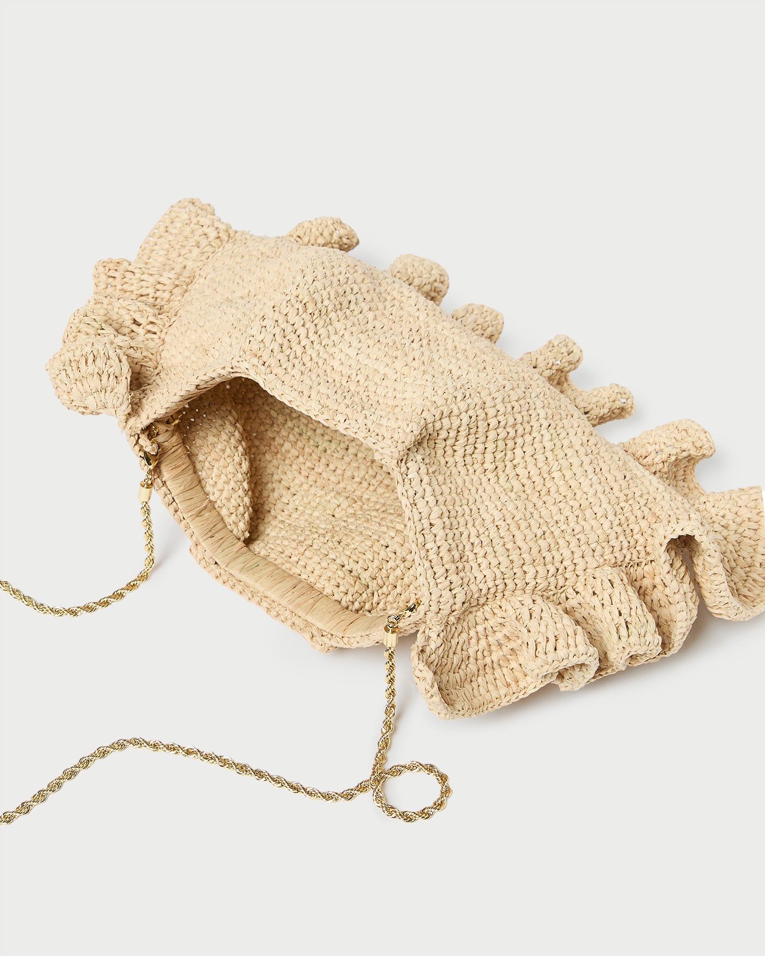 Mavis Natural Raffia Ruffle Clutch | Loeffler Randall Women