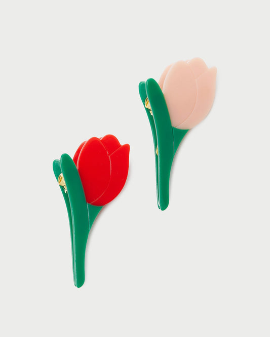 Juniper Red/Pink Tulip Clip Set | Loeffler Randall Women