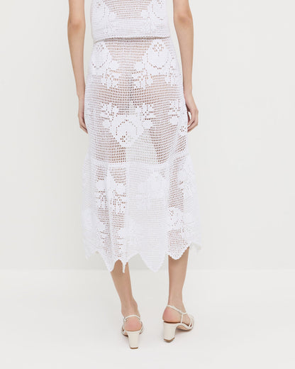 Sullivan Cream Crochet Skirt | Loeffler Randall Women