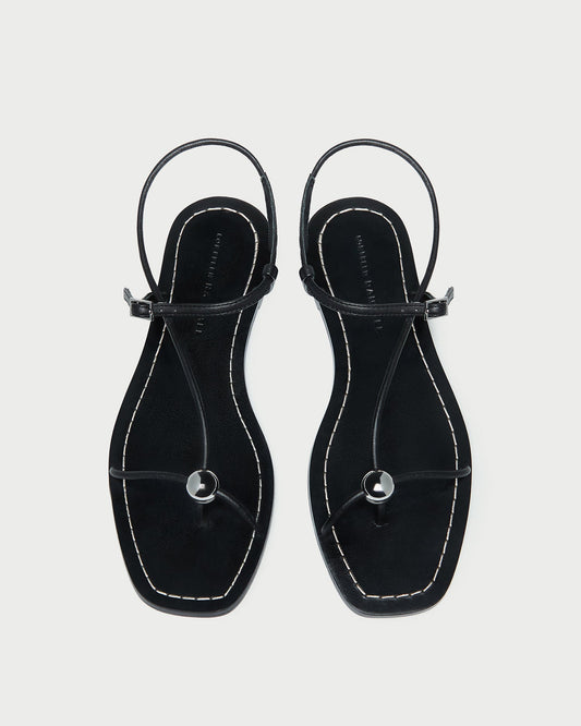 Lara Black Leather Sandal | Loeffler Randall Women