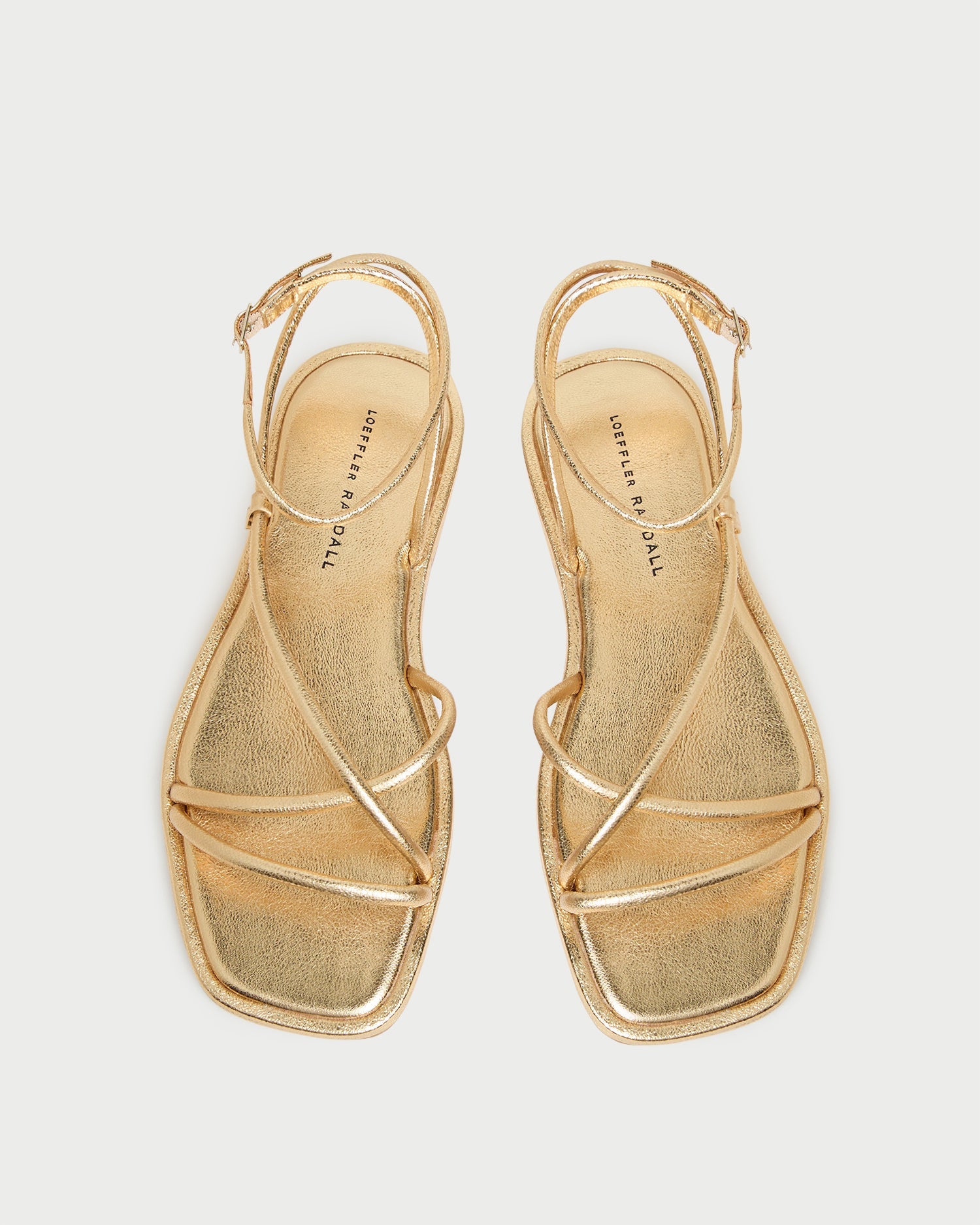 Noor Gold Leather Flat Sandal | Loeffler Randall Women