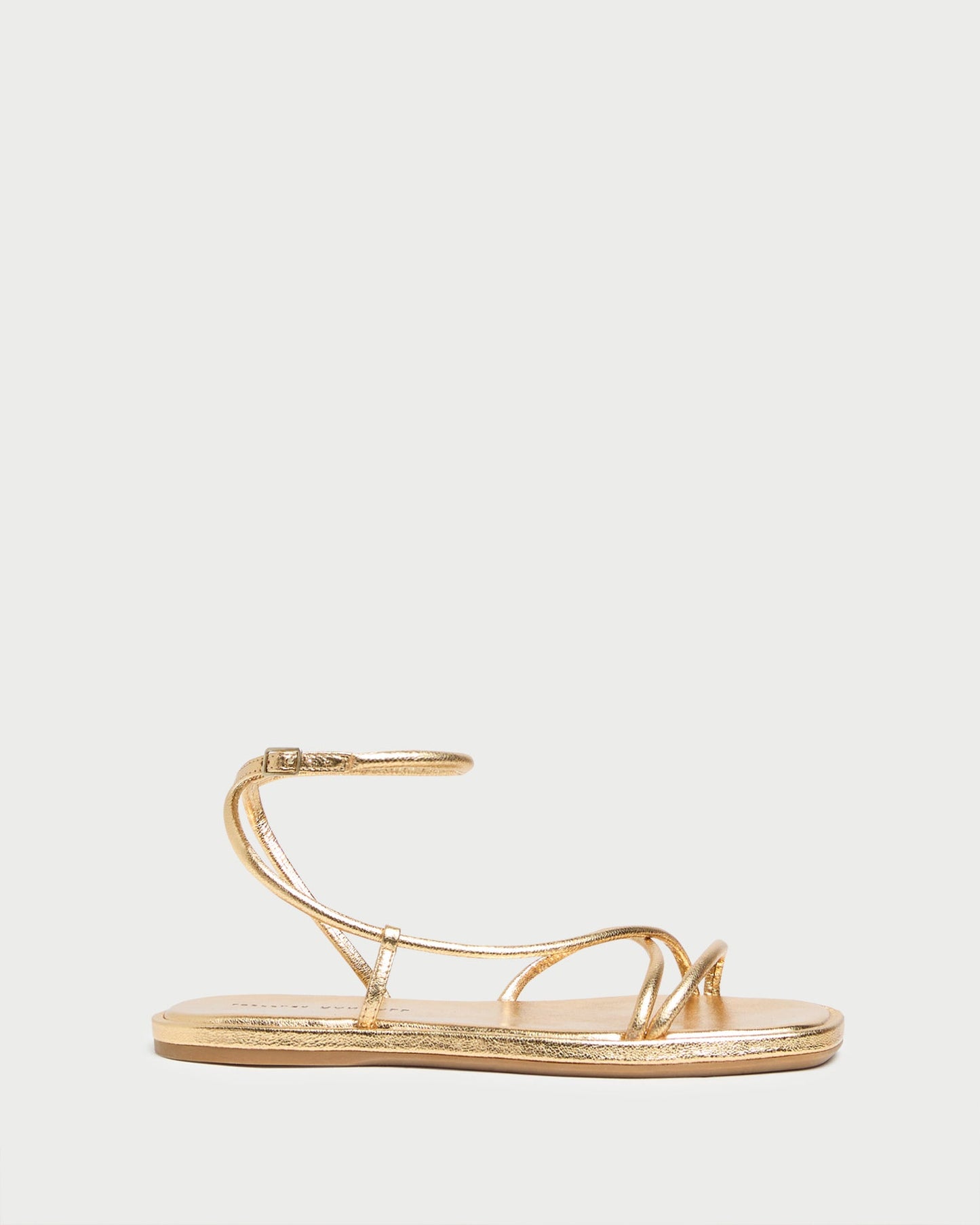 Noor Gold Leather Flat Sandal | Loeffler Randall Women