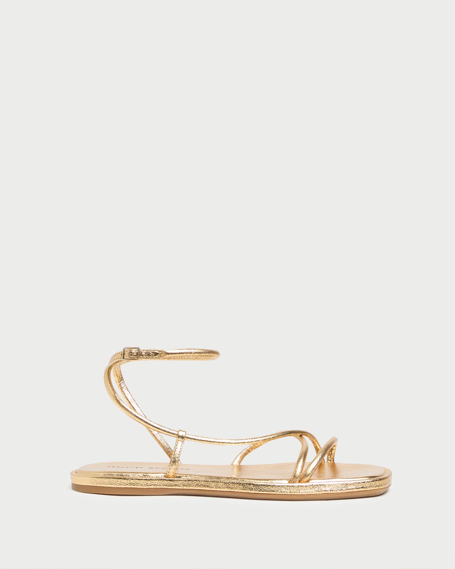 Noor Gold Leather Flat Sandal | Loeffler Randall Women