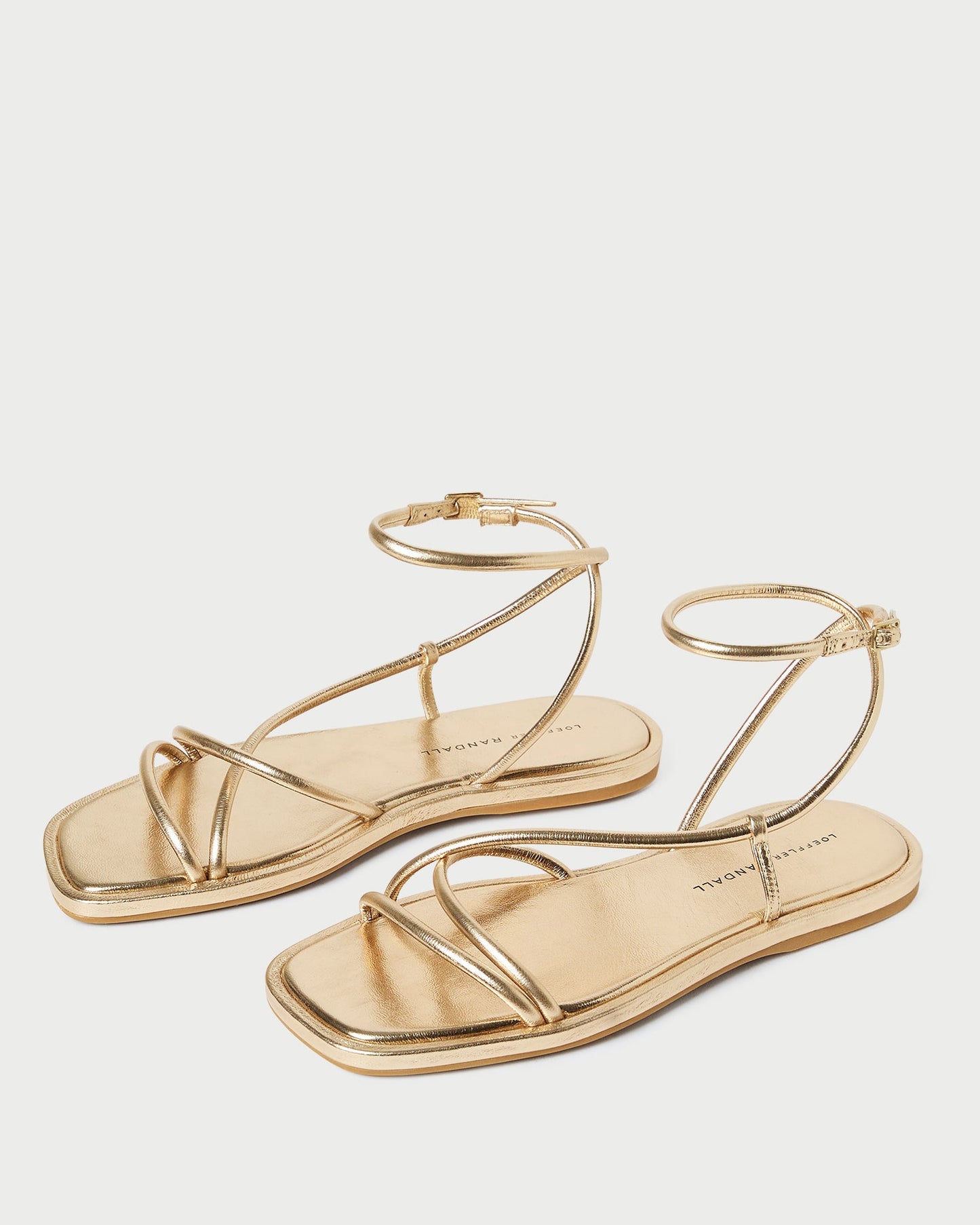 Noor Gold Leather Flat Sandal | Loeffler Randall Women