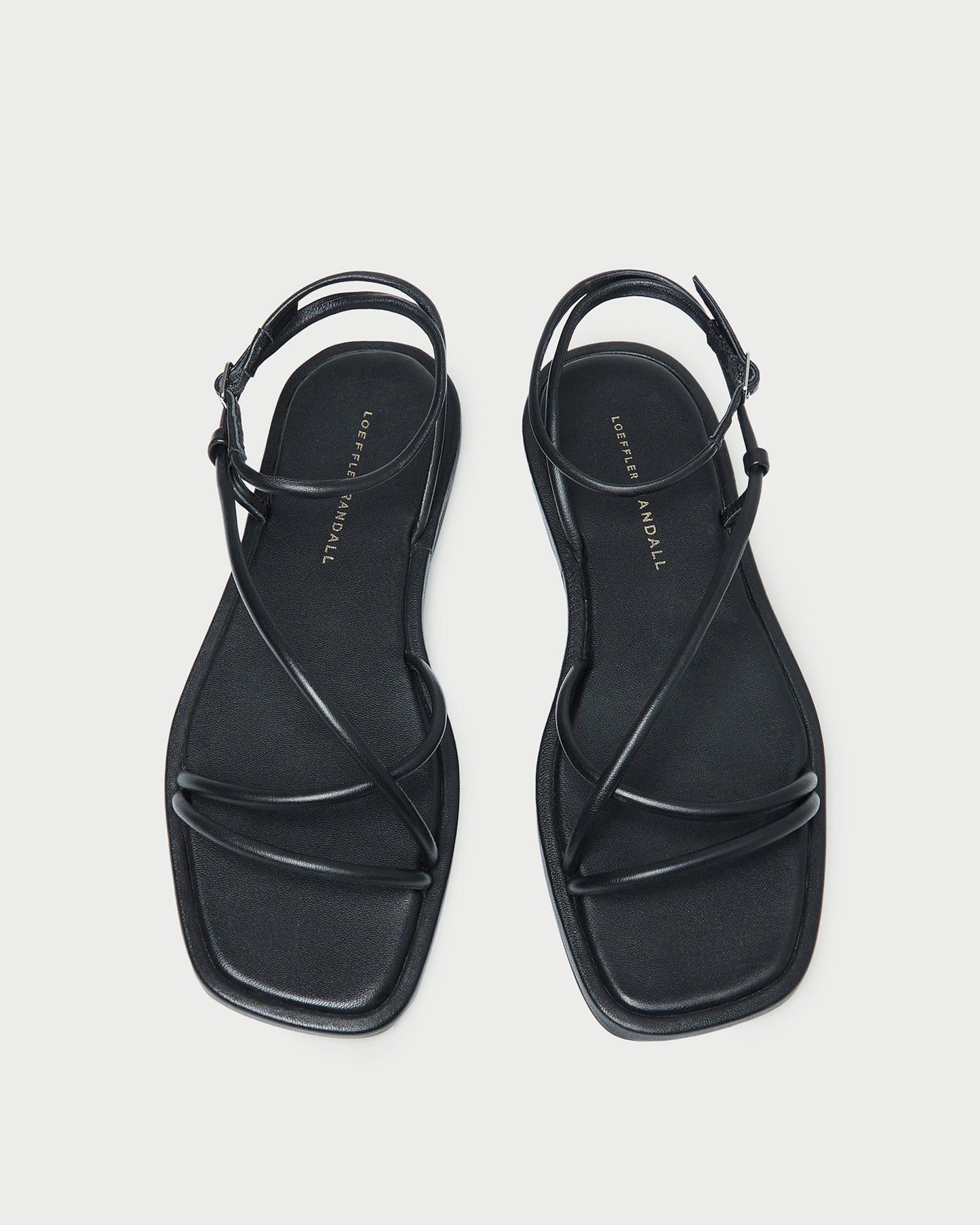 Noor Black Leather Flat Sandal | Loeffler Randall Women