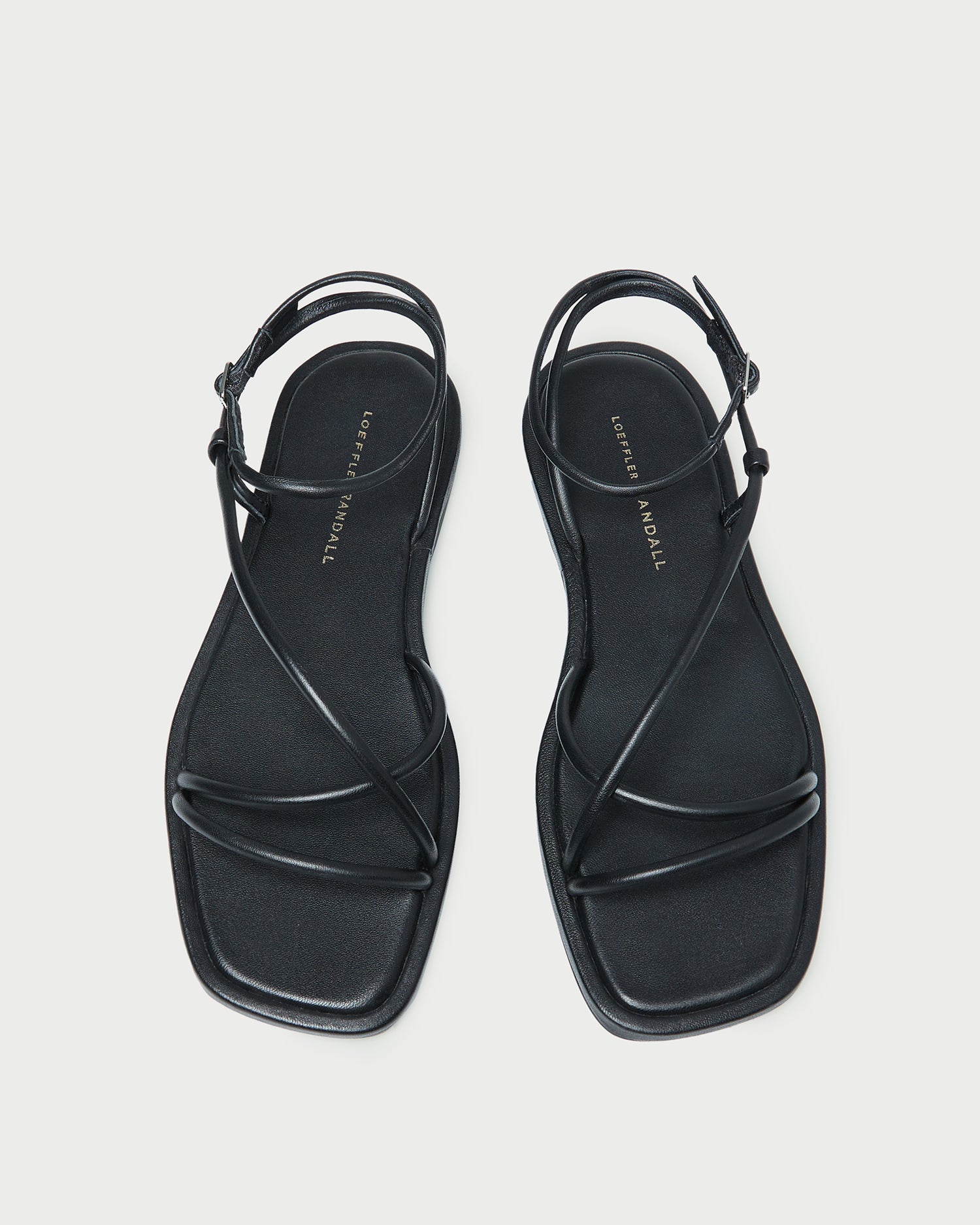Noor Black Leather Flat Sandal | Loeffler Randall Women