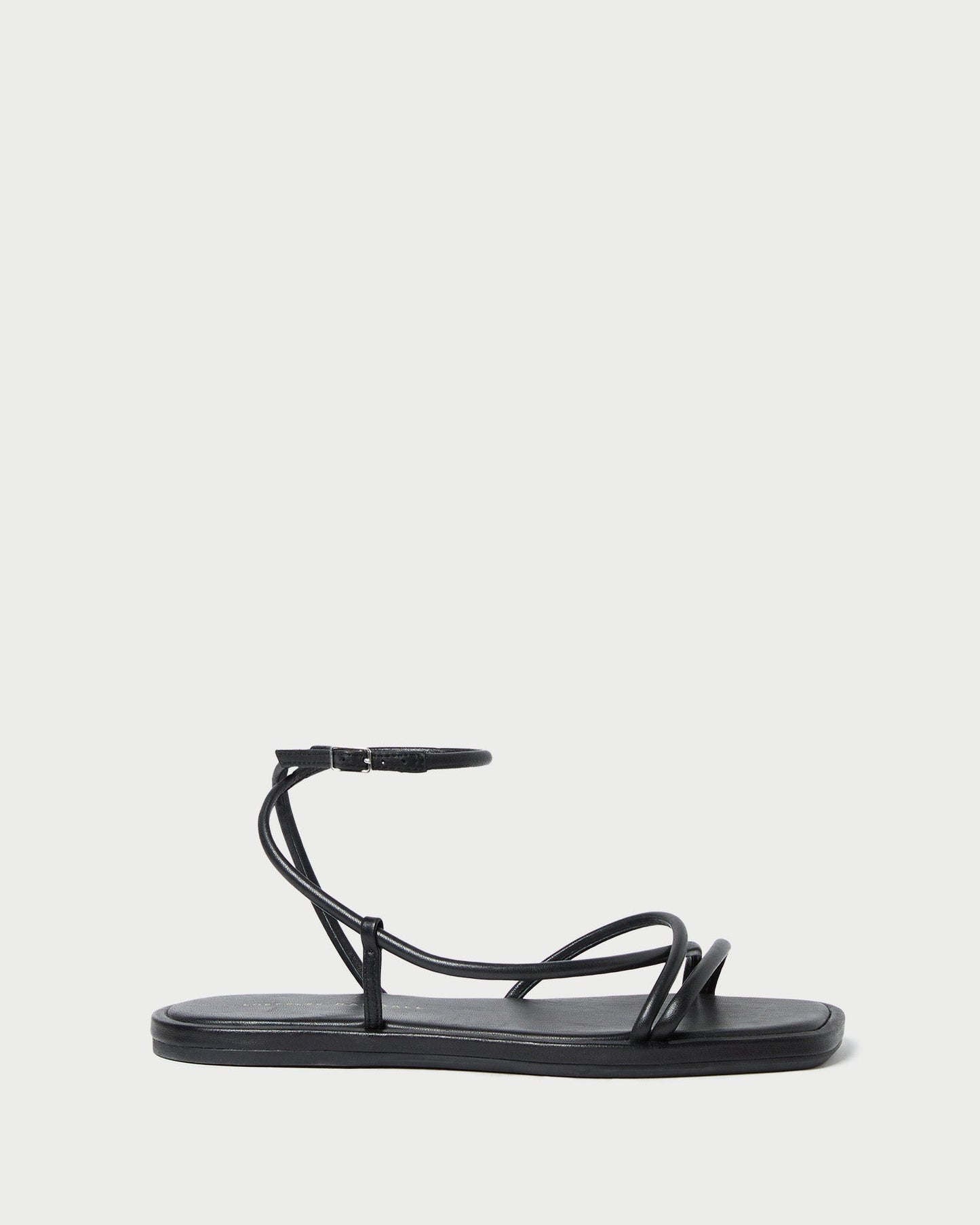 Noor Black Leather Flat Sandal | Loeffler Randall Women