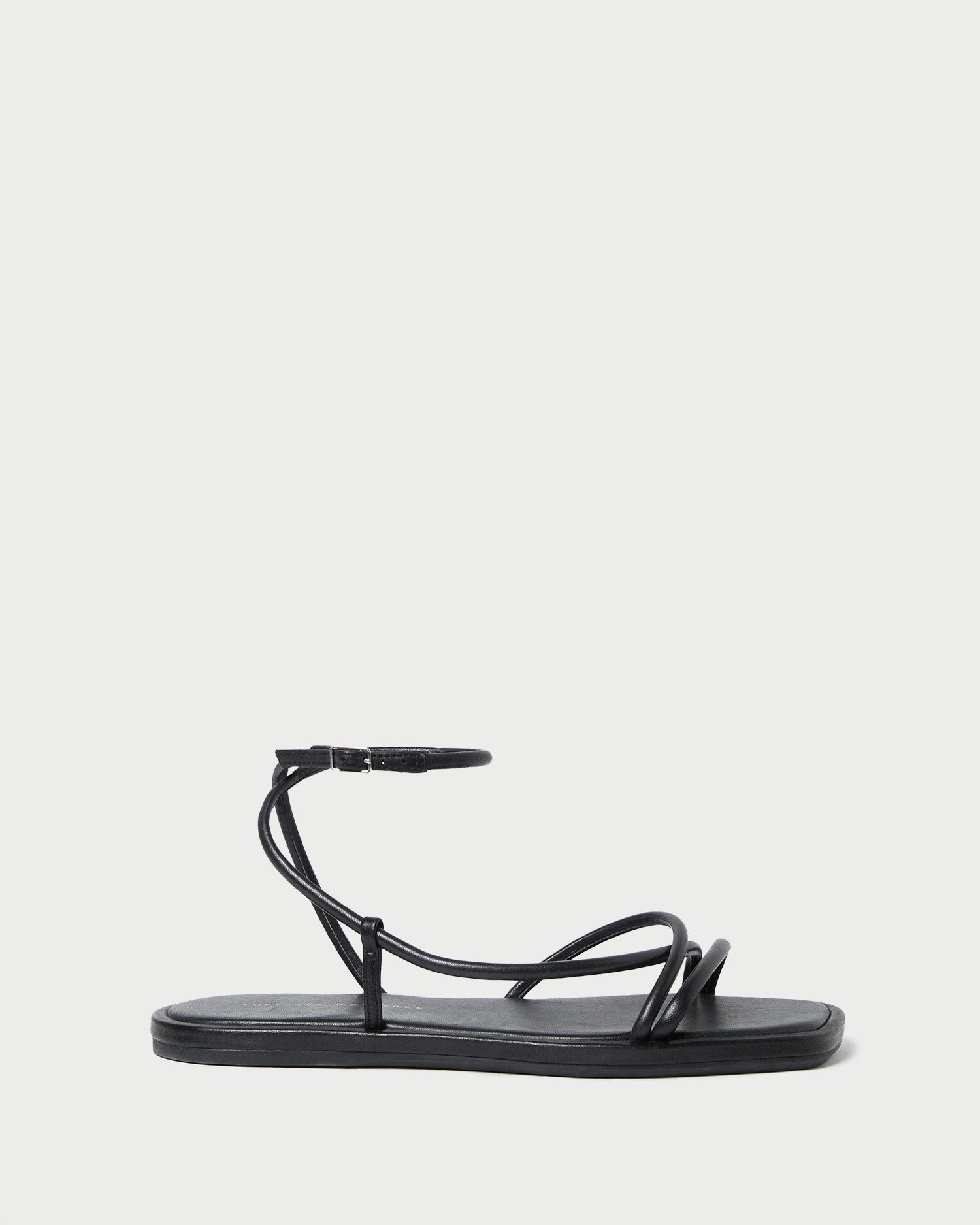 Noor Black Leather Flat Sandal | Loeffler Randall Women