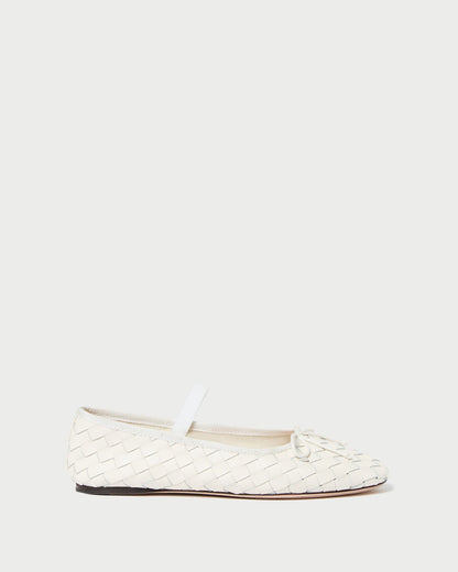 Leonie Cream Woven Ballet Flat | Loeffler Randall Women