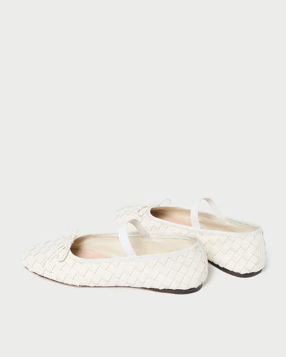Leonie Cream Woven Ballet Flat | Loeffler Randall Women
