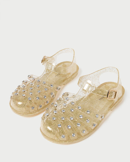 Rhys Champagne Glitter Jelly Sandal | Loeffler Randall Women