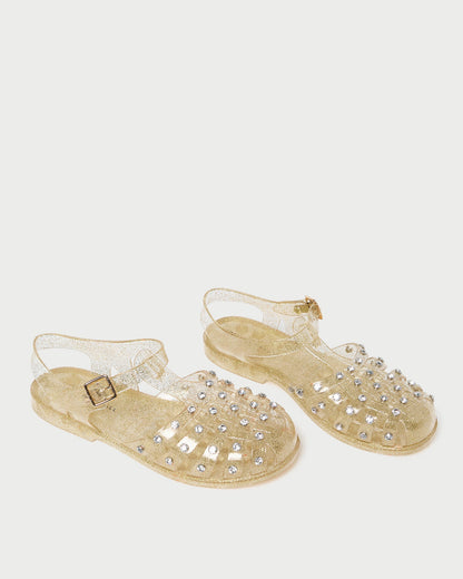 Rhys Champagne Glitter Jelly Sandal | Loeffler Randall Women