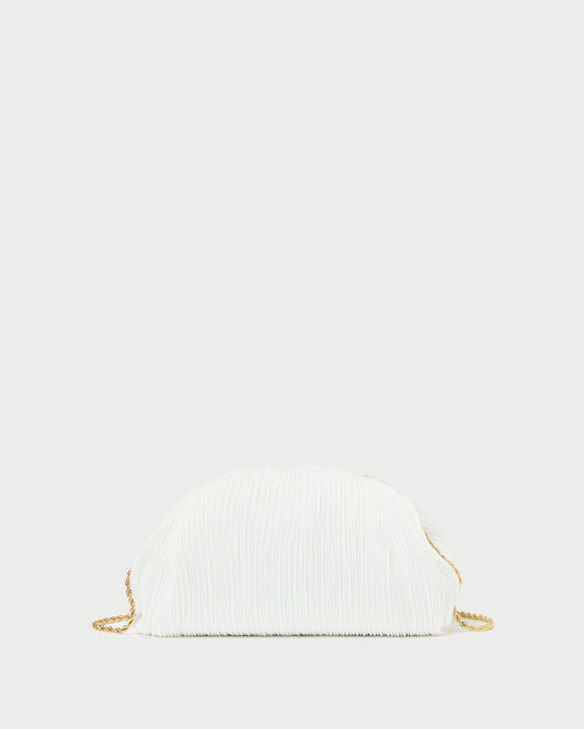 Bailey White Pleated Dome Clutch | Loeffler Randall Women