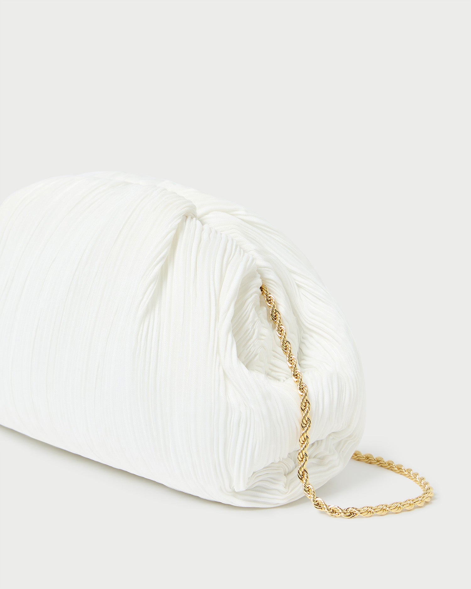 Bailey White Pleated Dome Clutch | Loeffler Randall Women