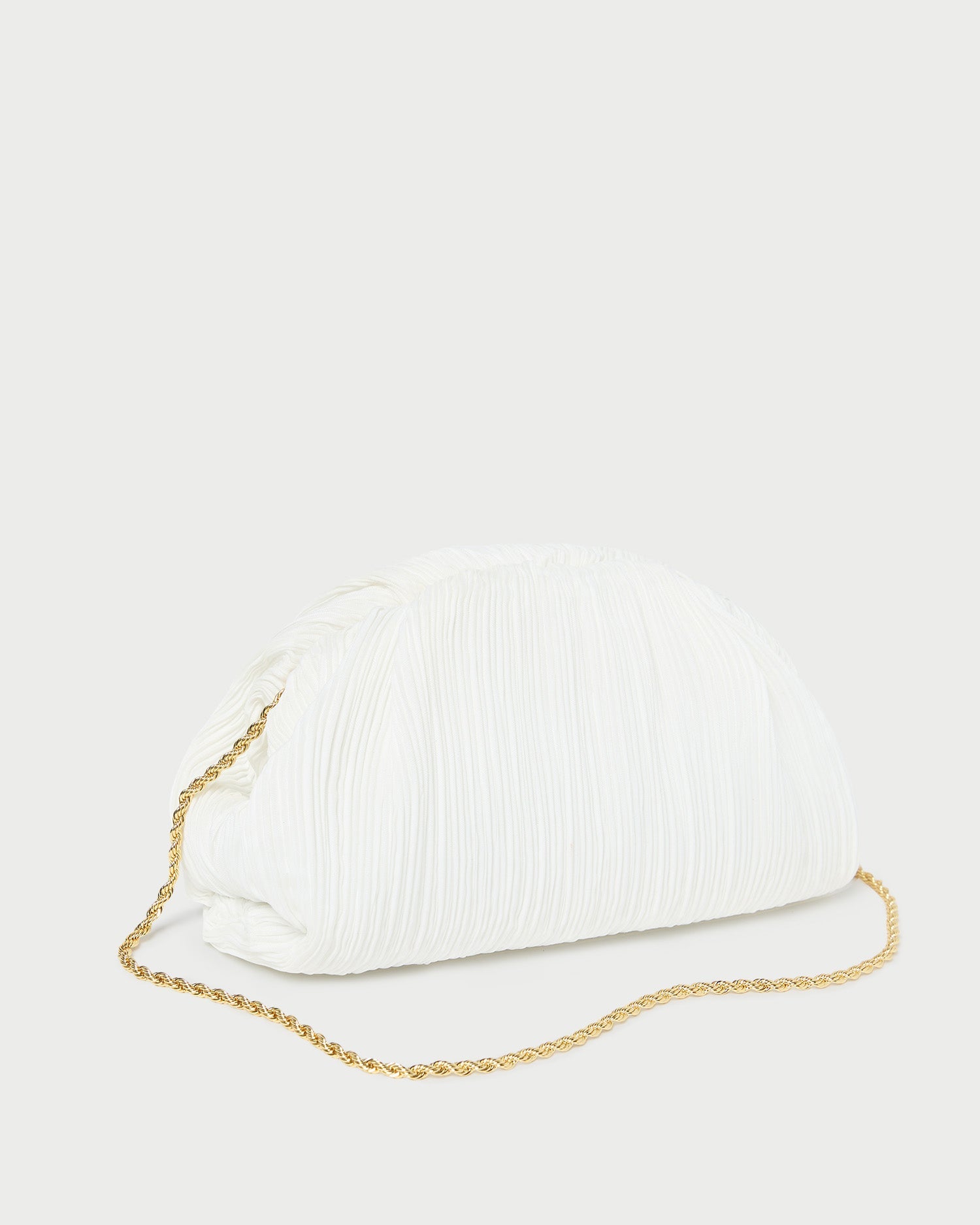 Bailey White Pleated Dome Clutch | Loeffler Randall Women