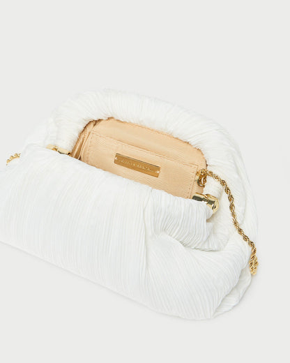 Bailey White Pleated Dome Clutch | Loeffler Randall Women