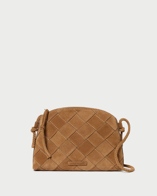 Mallory Toffee Woven Suede Crossbody | Loeffler Randall Women