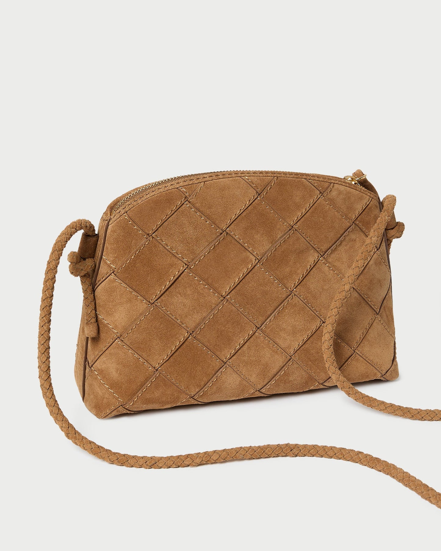 Mallory Toffee Woven Suede Crossbody | Loeffler Randall Women