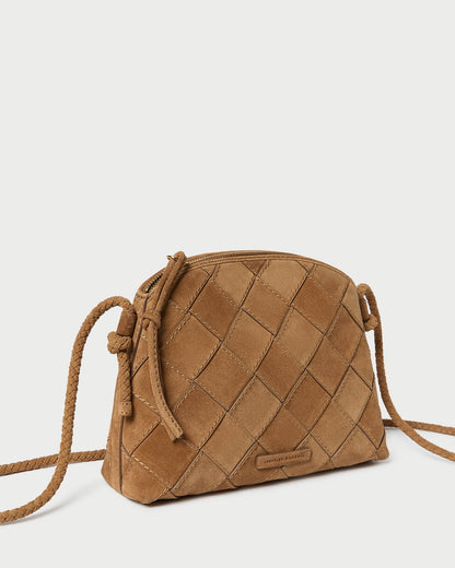 Mallory Toffee Woven Suede Crossbody | Loeffler Randall Women