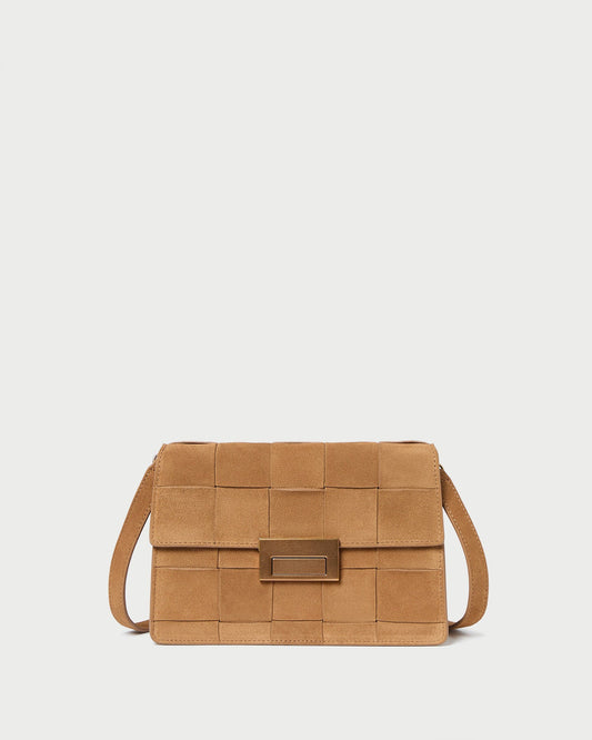 Delphine Toffee Suede Shoulder Bag | Loeffler Randall Women