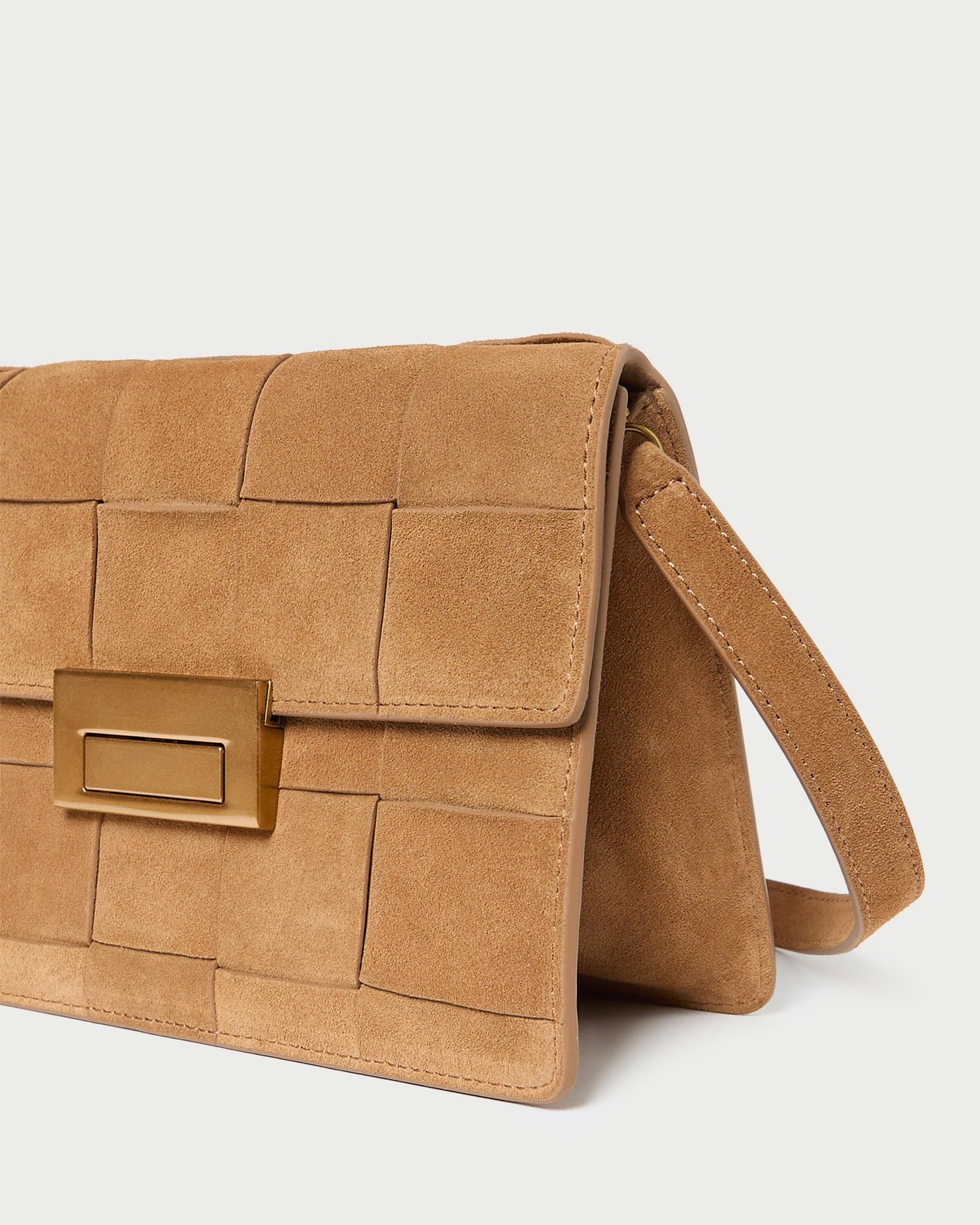 Delphine Toffee Suede Shoulder Bag | Loeffler Randall Women