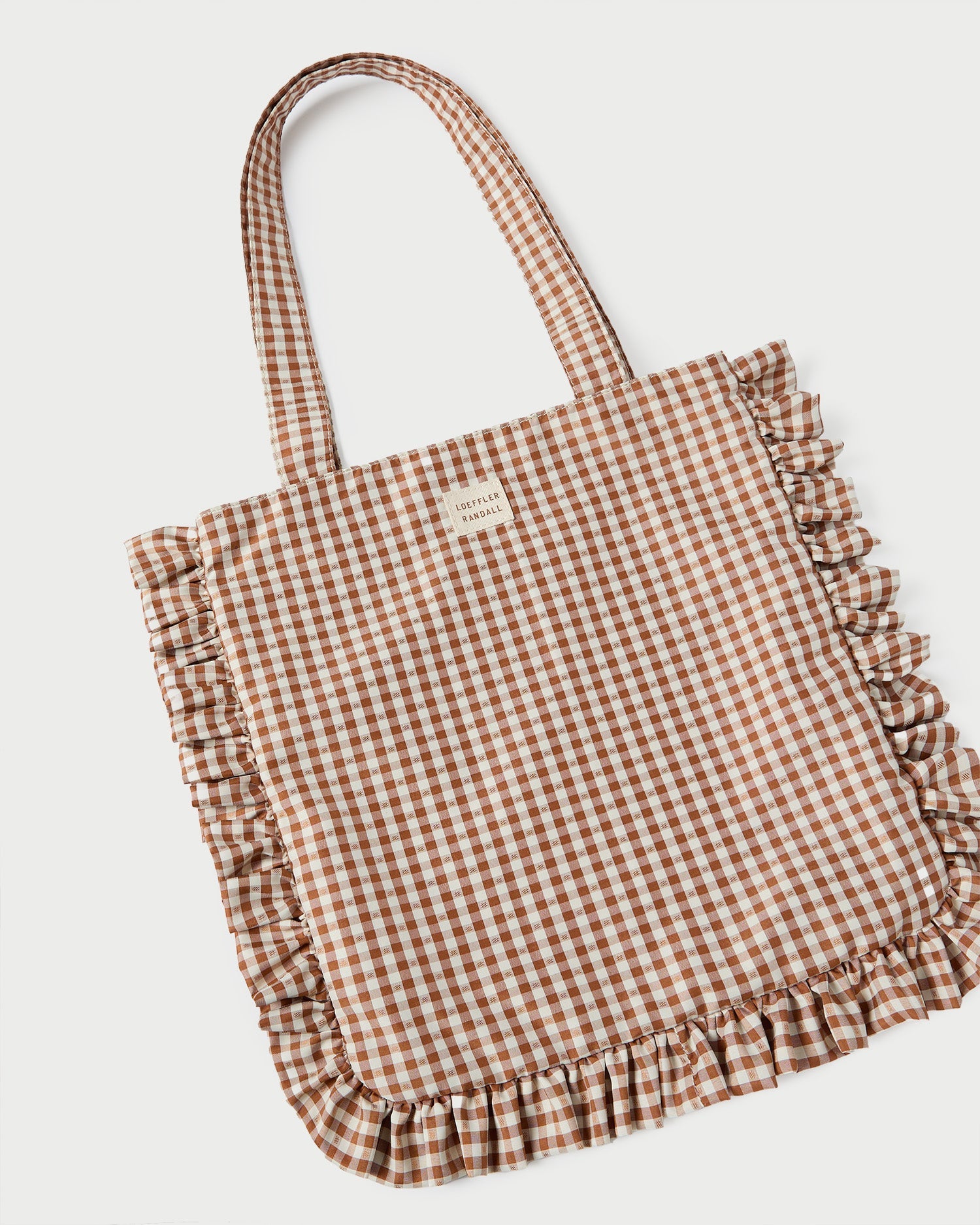 Justine Brown Gingham Ruffle Tote | Loeffler Randall Women