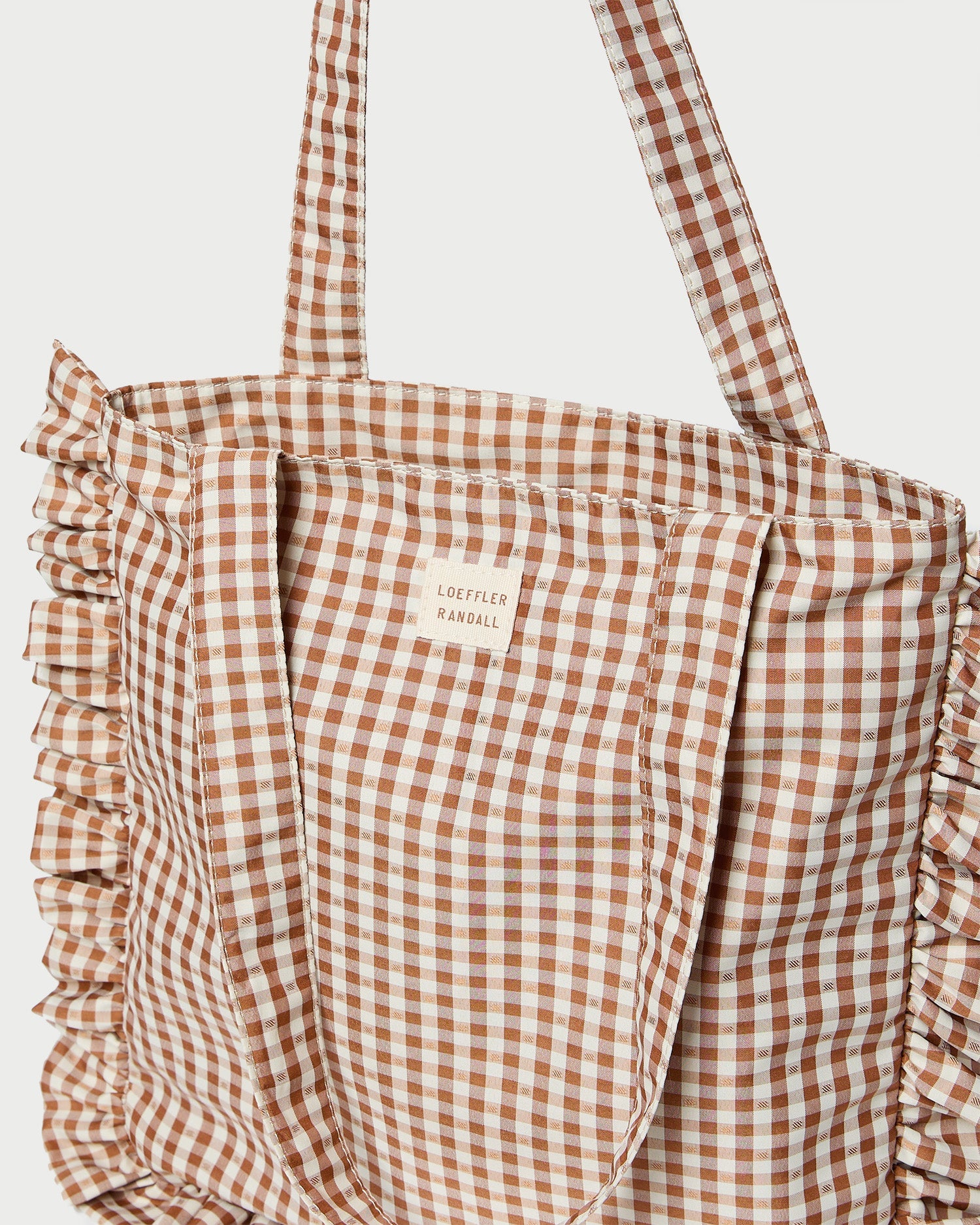 Justine Brown Gingham Ruffle Tote | Loeffler Randall Women